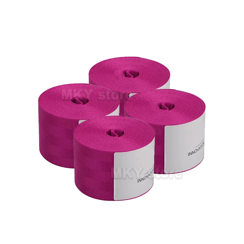 4 бр. универсални цветни автомобилни колани 3.6 м – състезателни/модифицирани предпазни колани